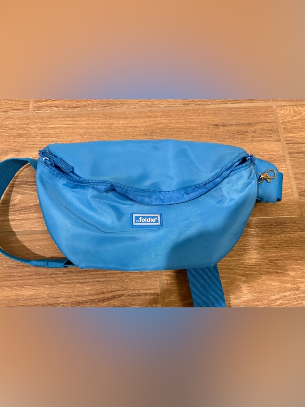 The Foldie Belt Bag Waist Fanny Pack Light Blue Nylon Crossbody Travel RFID